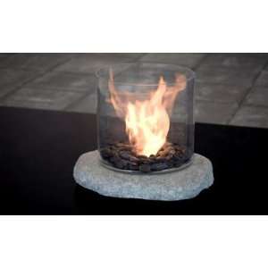  Glass Ventless Fireplaces w/ Scandinavian Field Stone Base 