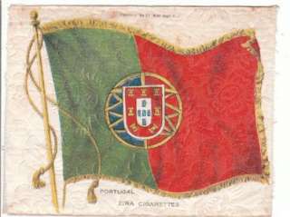 c1910 Large Silk tobacco Zira Cigarettes Flag Portugal  