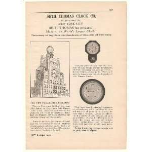  1927 Seth Thomas Clocks Paramount Building Print Ad (48562 