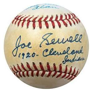 Joe Sewell 1920 Cleveland Indians Autographed / Signed Baseball (JSA 