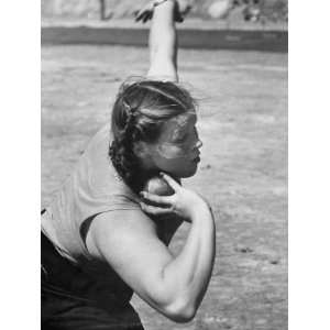  Tamara Tishkevich of Russia Throwing Shot Put at 1952 