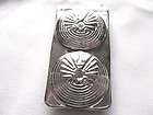 Hopi Style Incise Carved type Silver BEAR Money Clip Sun Mountains 
