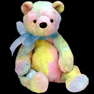 mellow retired ty beanie baby 8 ty dye pooh style bear inside of mint 