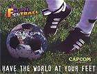 1989 CAPCOM FLIPPER FOOTBALL PINBALL MACHINE FLYER MINT