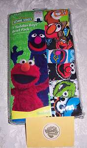   Street Characters Elmo Cotton Underwear Brief Toddler Boys 2T 3T