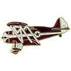 US AIR FORCE BI PLANE NC 1747 MILITARY PLANE PIN BADGE