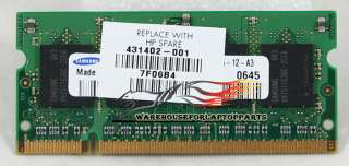 Samsung 512MB PC2 5300 DDR2 Ram Compaq V6000 431402 001  