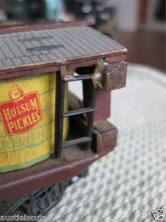 Vintage Lionel Holsum Pickles Antique Train Car Waukesha Wooden 