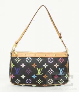Louis Vuitton Black Monogram Multicolore Pochette Accessories Bag 