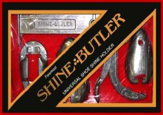 NEW Shine Butler, Shoe Shine Holder, Wall mounted  