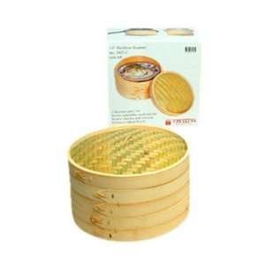 Bamboo Steamer Set With 2 Steamers & 1 Cover   12  