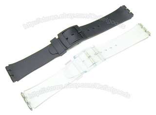 17mm Soft Resin Watch Band Strap to fit Mens Swatch  