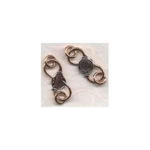  Copper & Silver Spiral Necklace Hook 