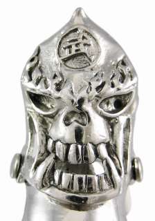 Asian Warrior Skull Full Finger Armor Ring Gothic  