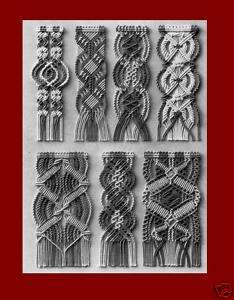 Vintage Instruction MACRAME bracelet beads cord weaving  