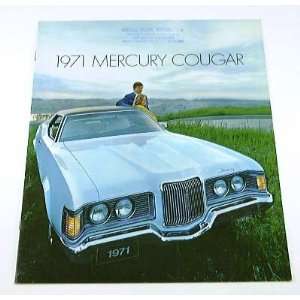  1971 71 Mercury COUGAR BROCHURE XR 7 Hardtop Everything 