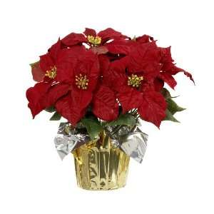  Holiday Inspirations 16 Inch Burgundy Potted Poinsettia 