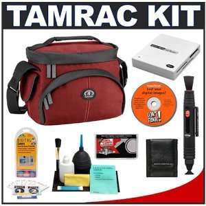  Tamrac 3345 Aero 45 Camera Bag (Red) + Accessory Kit for 