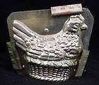 Piece Weygandt Co Chocolate Mold 5 Hen Chicken On Basket Nest w 