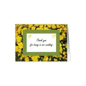  Bridal Party Thank you Cards    Yellow Mums Card Health 