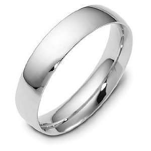  5mm Tiffany Platinum Comfort Fit Wedding Band Ring   9 