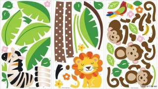   & Palm Tree Lion Zebra Wall Sticker Decals for kids room  