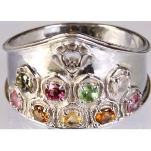  Faceted Tourmaline Fine Ring   Sterling Silver Jewelry