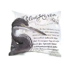  Tropical Blue Heron Toss Pillow 14 X 14 Beach Ocean 