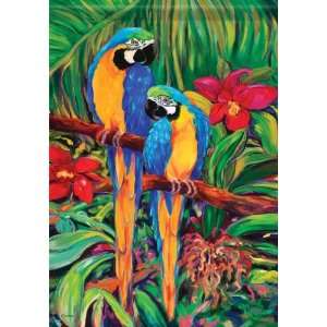  Colorful Tropical Rain Forest Parrot Double Sided House 