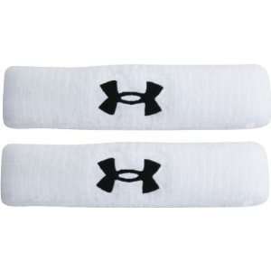  Under Armour 1/2 Performance Wristbands   White   Equipment 