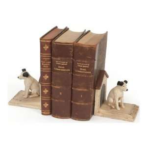   Antique Hand Painted Jack Russell Terrier Dog Bookends