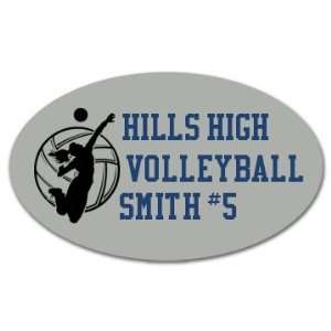  Hills Volleyball Sticker Custom 3x5 inch Oval Sticker 