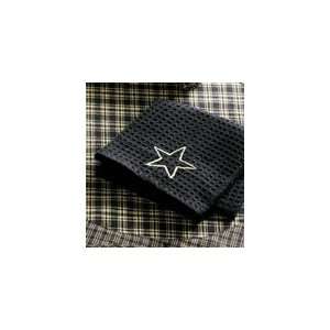  Navy Applique Star Tea Towel Waffle Weave set of 3 19x28 