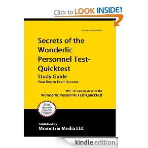Secrets of the Wonderlic Personnel Test Quicktest Study Guide WPT Q 