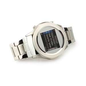  Megatron Quad Band Touch Screen Watch Cell Phone Silver 